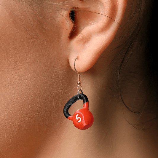 Kettlebell Earring - Fun Fitness-Inspired Jewelry for Gym-Loving Women by Peace N Joy