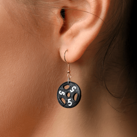 Disk Weight Earring - Bold Fitness-Inspired Jewelry for Gym Girls by Peace N Joy