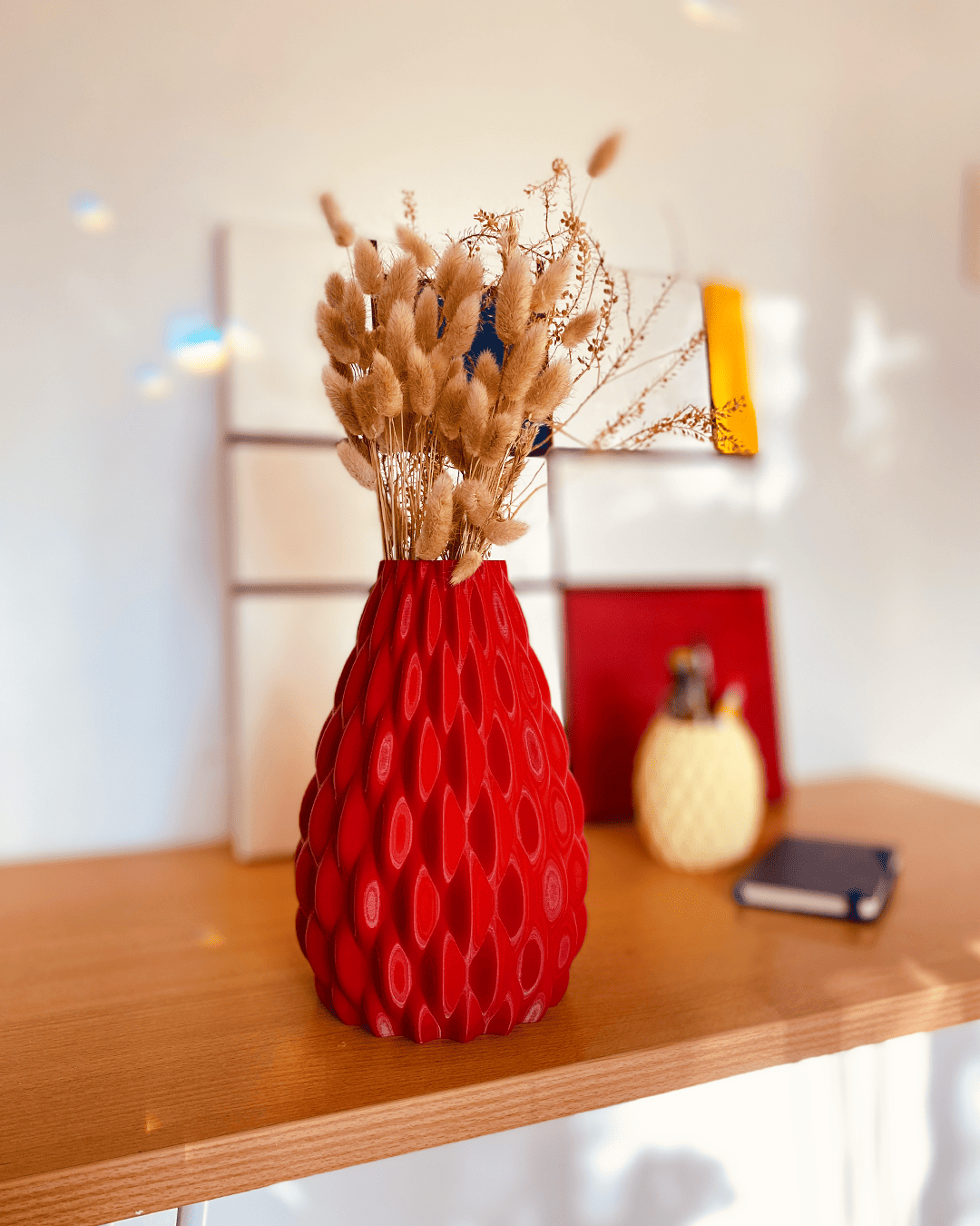 Luxury Sculpted Wavy Vase - Artistic Home Decor Accent Piece by Lunfardo Produced by Peace N Joy