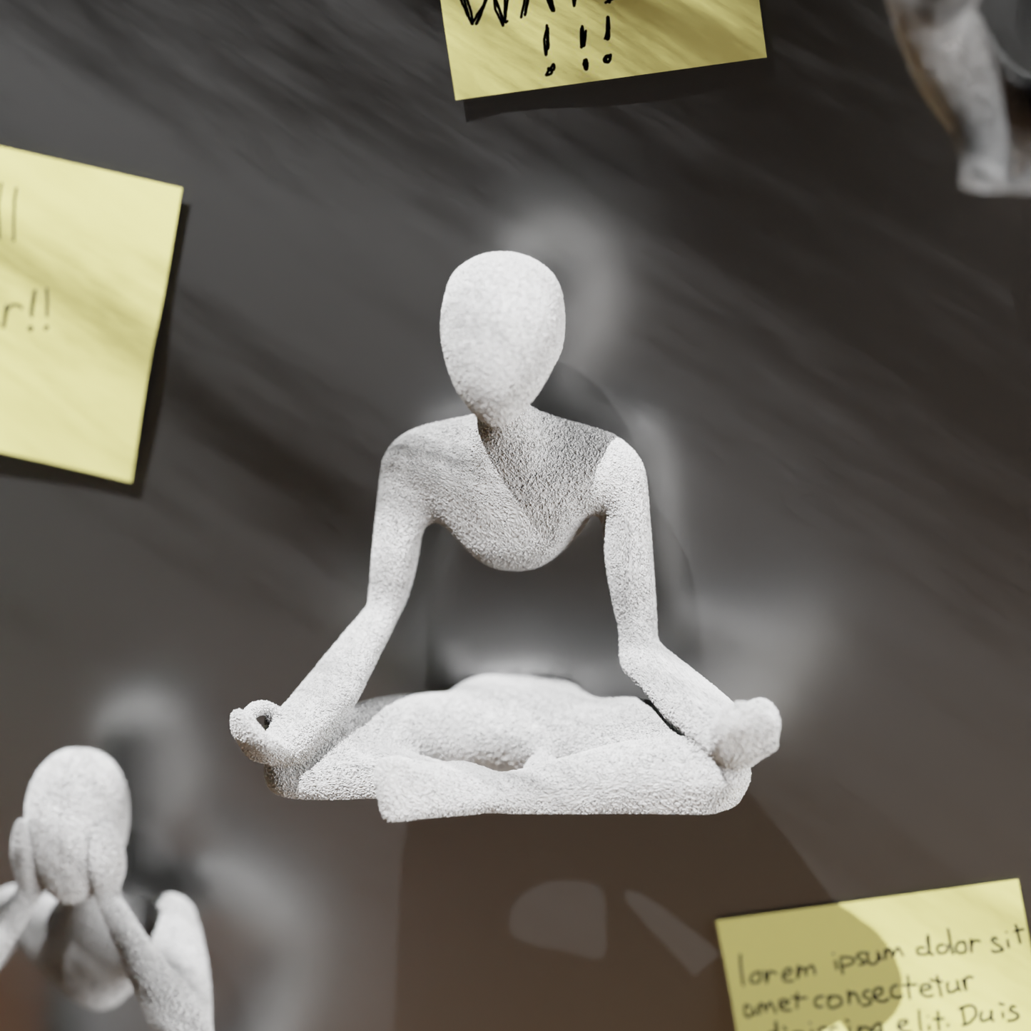 Peace N Joy Nobody Magnets | Luxury Abstract Fridge Magnets for Home & Office Decor | Modern Minimalist Magnetic Figures - Set of 3