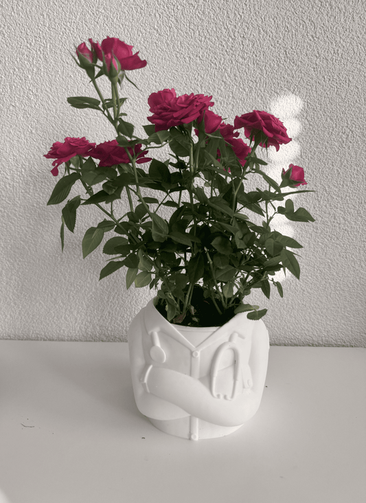 Peace N Joy - Doctor Planter Pot | Unique Tabletop Planter for Gifting & Decor | Modern Medical-Themed Plant Holder