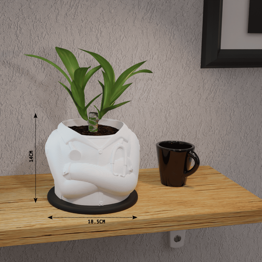 Peace N Joy - Doctor Planter Pot | Unique Tabletop Planter for Gifting & Decor | Modern Medical-Themed Plant Holder