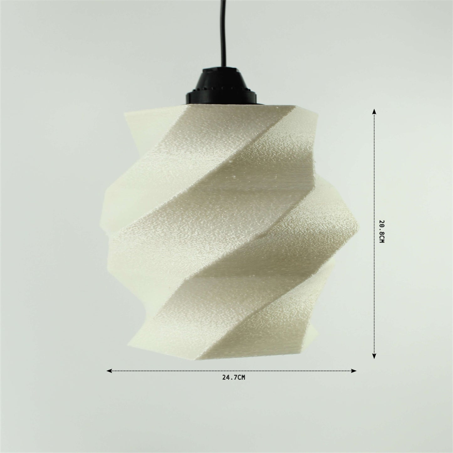 Peace N Joy FLOWING SHADE LS Modern Pendant Lamp - Sculptural Twisted Lampshade for Elegant Ambient Lighting