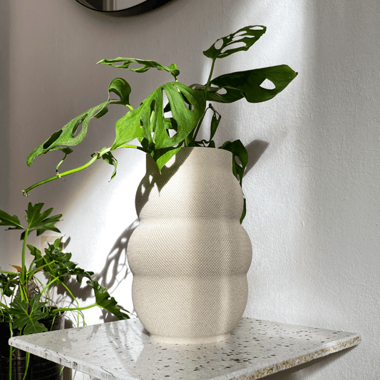 Peace N Joy ROLO VASE RippleMesh - Modern Sculptural Textured Vase