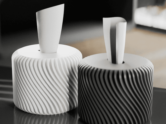 Peace N Joy Modern Spiral Tissue Box Cover - Decorative Toilet Paper Dispenser for Bathroom, Kitchen, Living Room