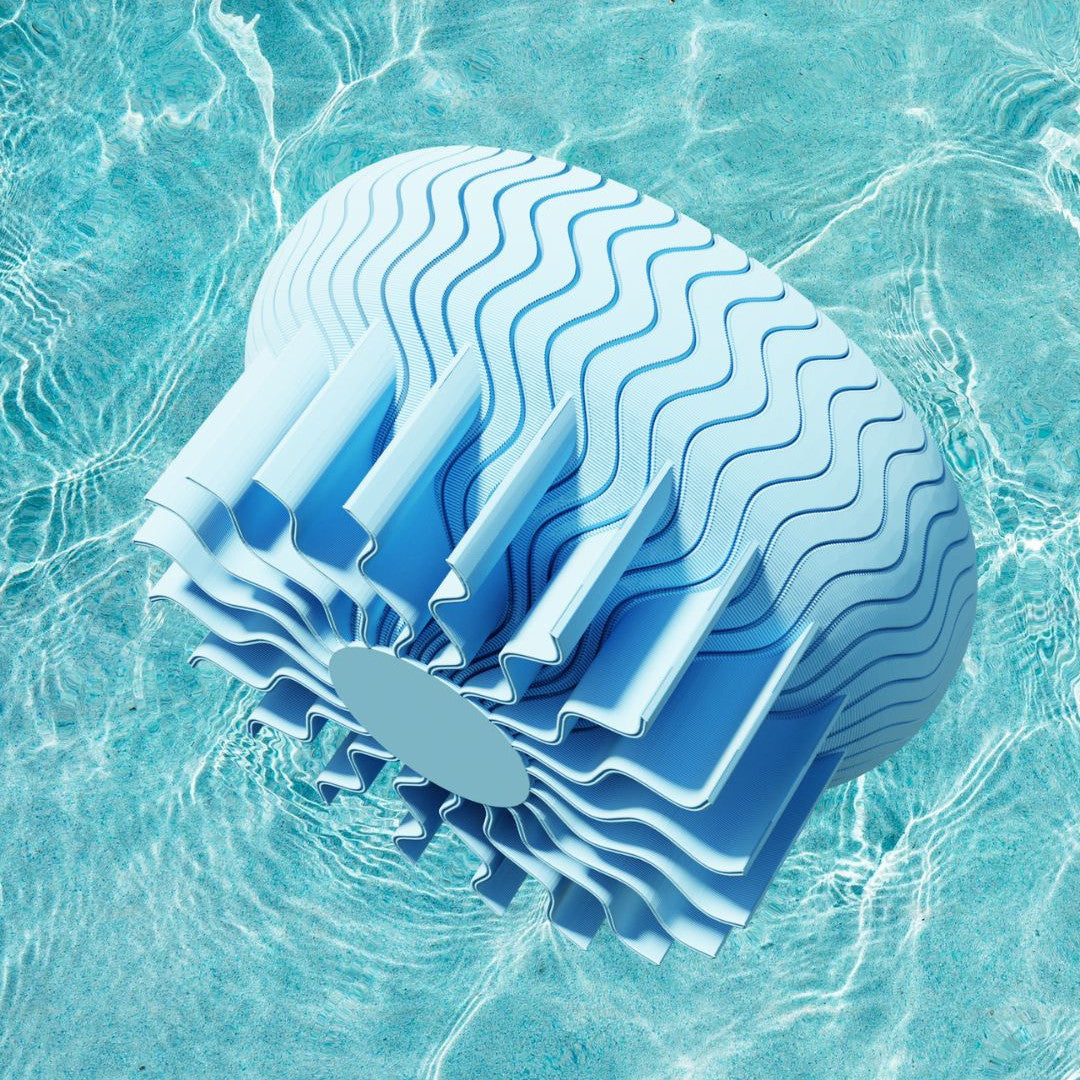 Peace N Joy Jellyfish Plate - Designer Table Art Bowl by Kowafatcompany - Sculptural Home Decor & Serving Dish in Oceanic Blue