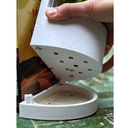 Peace N Joy Designer Bookend Planter with Water Reservoir - Minimalist Home Decor for Bookshelves & Desks - Pack of 2 | Dual-Purpose Plant Holder - Designed by Vireo Studio