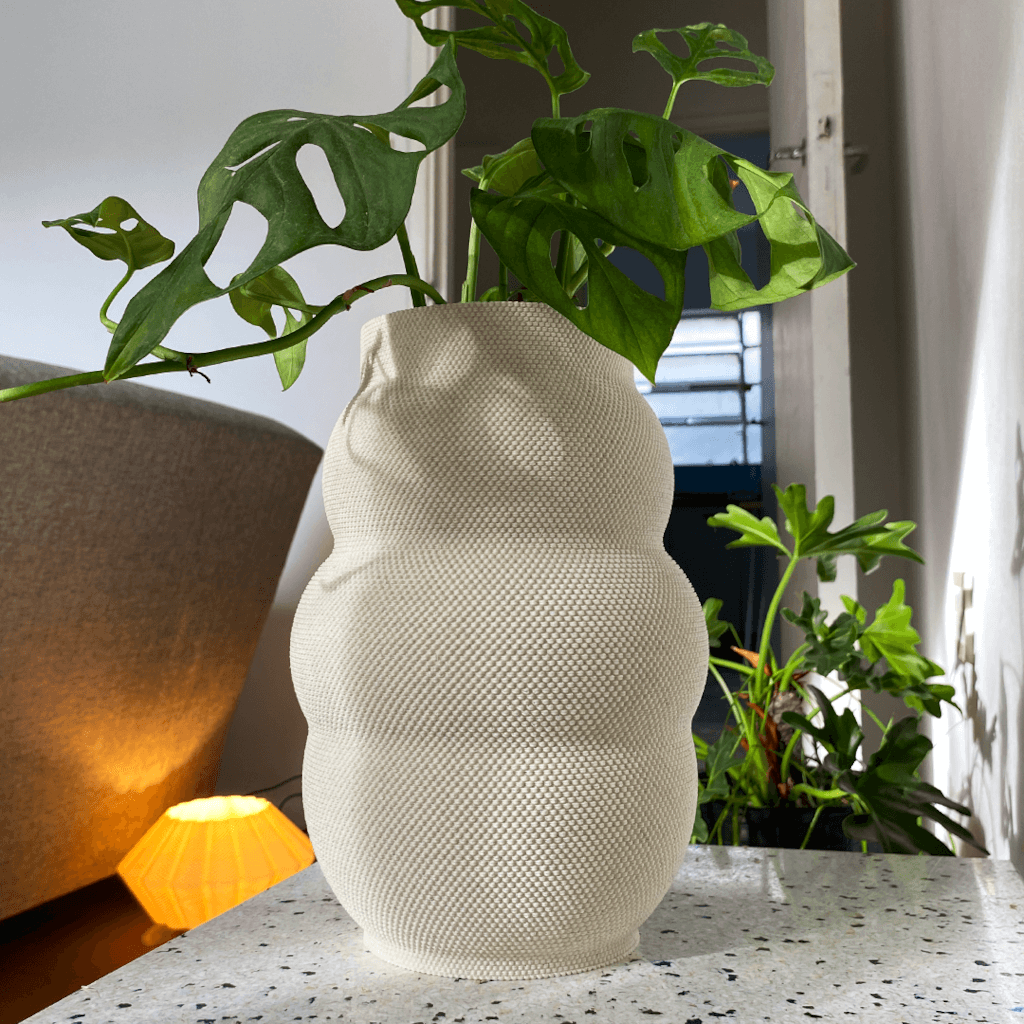 Peace N Joy ROLO VASE RippleMesh - Modern Sculptural Textured Vase