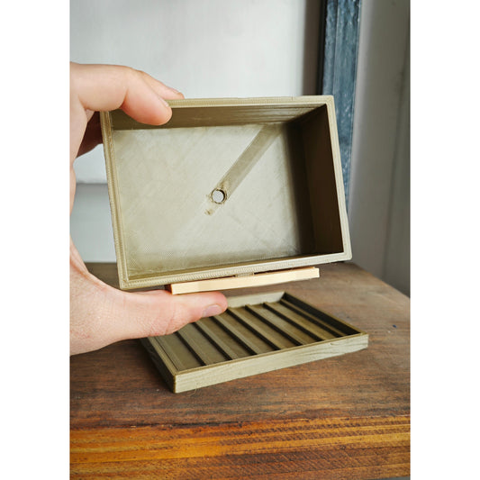 Peace N Joy Personalized Wooden-Look Plastic Planter with Name Label - Custom Plant Box for Gifting & Home Decor