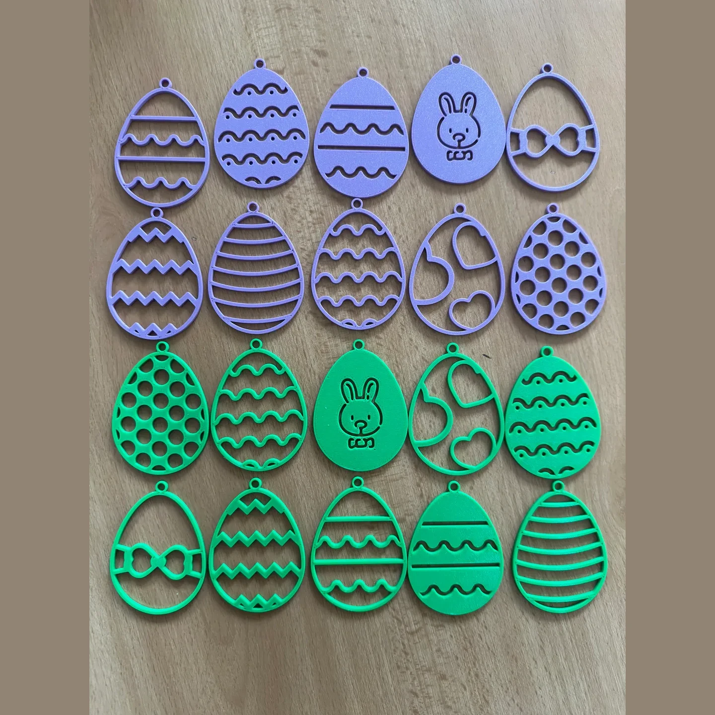 Peace N Joy Luxury Hanging Easter Egg Ornaments - Modern Decorative Set of 12