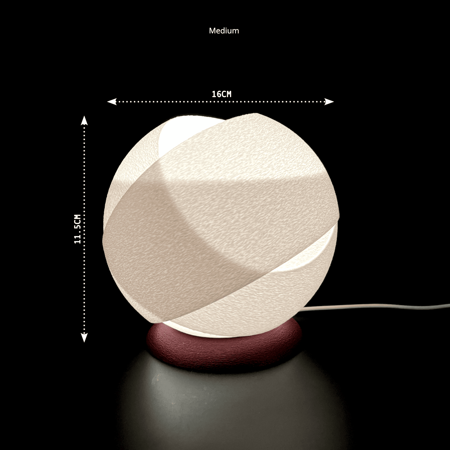 Peace N Joy Snowball Lamp - Elegant Globe Table Light for Bedroom & Living Room - Soft Ambient Lighting in Modern Minimalist Design