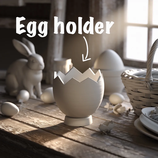 Peace N Joy Easter Egg Cup - Ceramic Egg Holder for Soft Boiled Eggs - Decorative Spring Tableware - Set Of 4