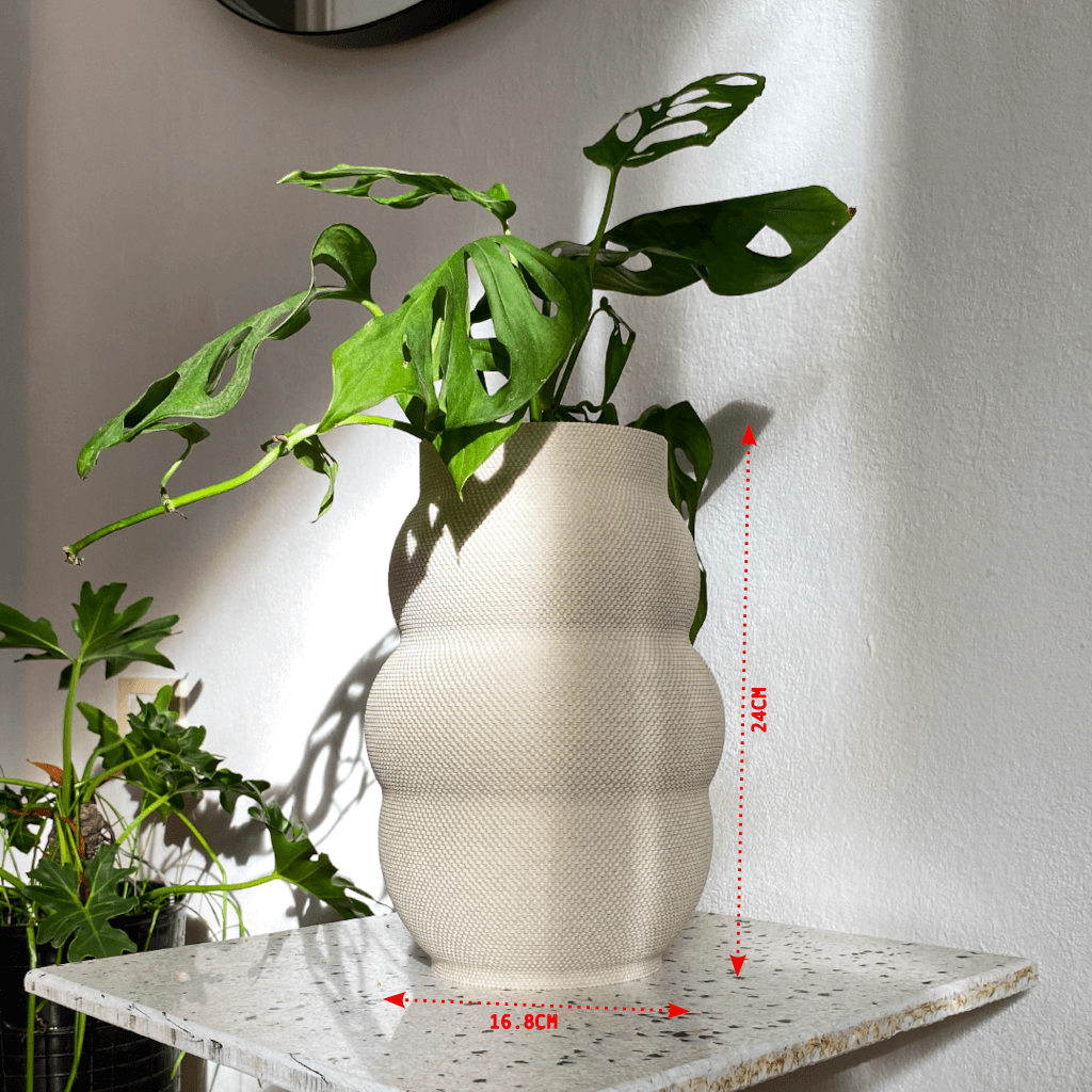 Peace N Joy ROLO VASE RippleMesh - Modern Sculptural Textured Vase