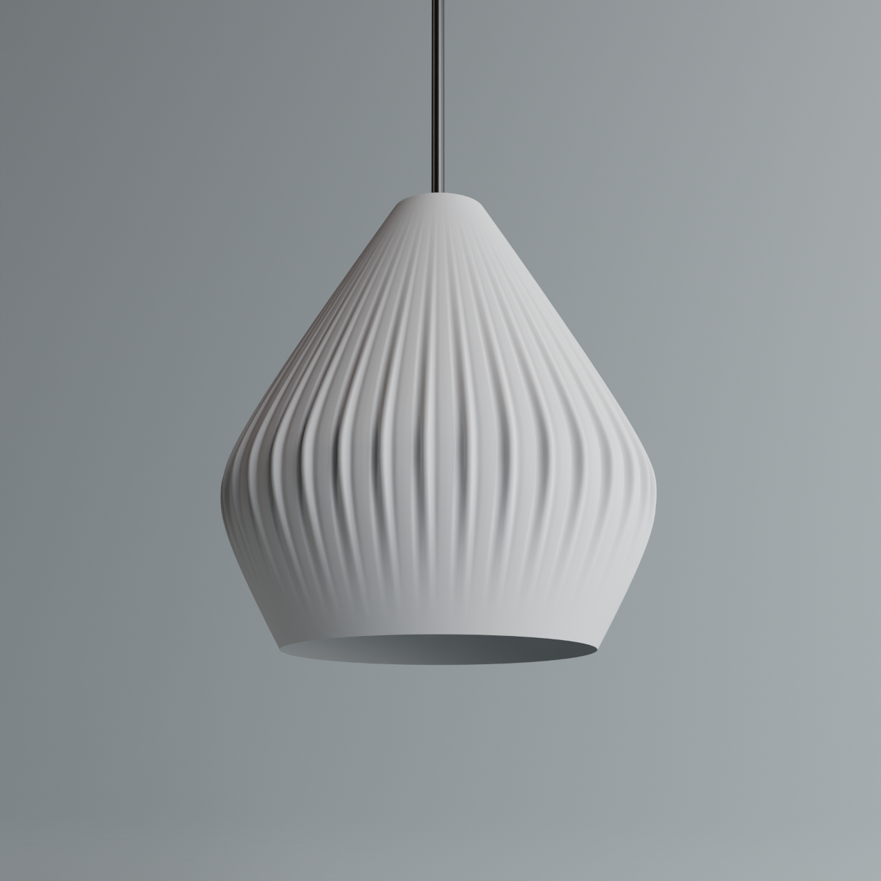 Bell Pendant Lamp by Peace N Joy - Modern Luxury Ribbed Ceiling Light