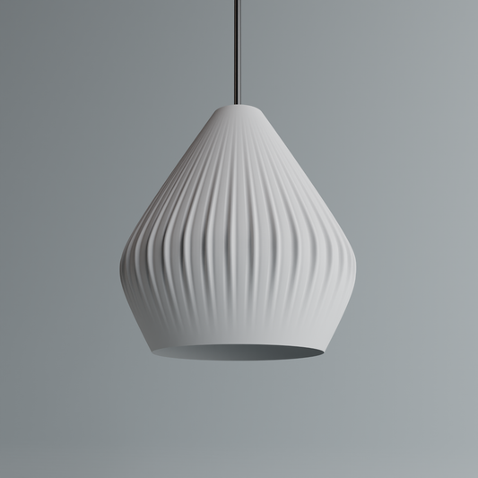 Bell Pendant Lamp by Peace N Joy - Modern Luxury Ribbed Ceiling Light