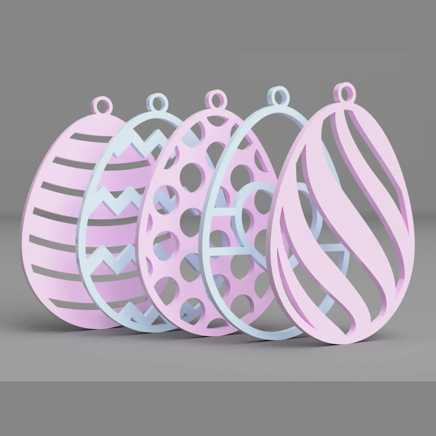 Peace N Joy Luxury Hanging Easter Egg Ornaments - Modern Decorative Set of 12