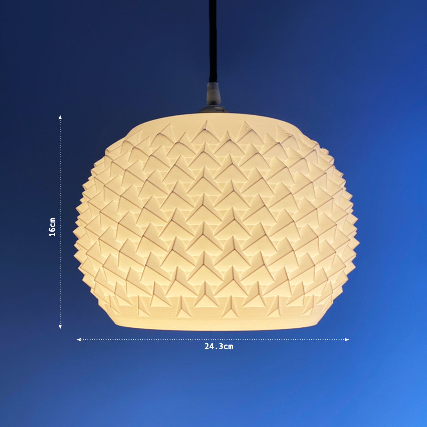 Peace N Joy Spike Pendant Lamp - Modern Luxury Ceiling Light Fixture | Decorative Hanging Lamp for Living Room - Dining Area - Bedroom - White