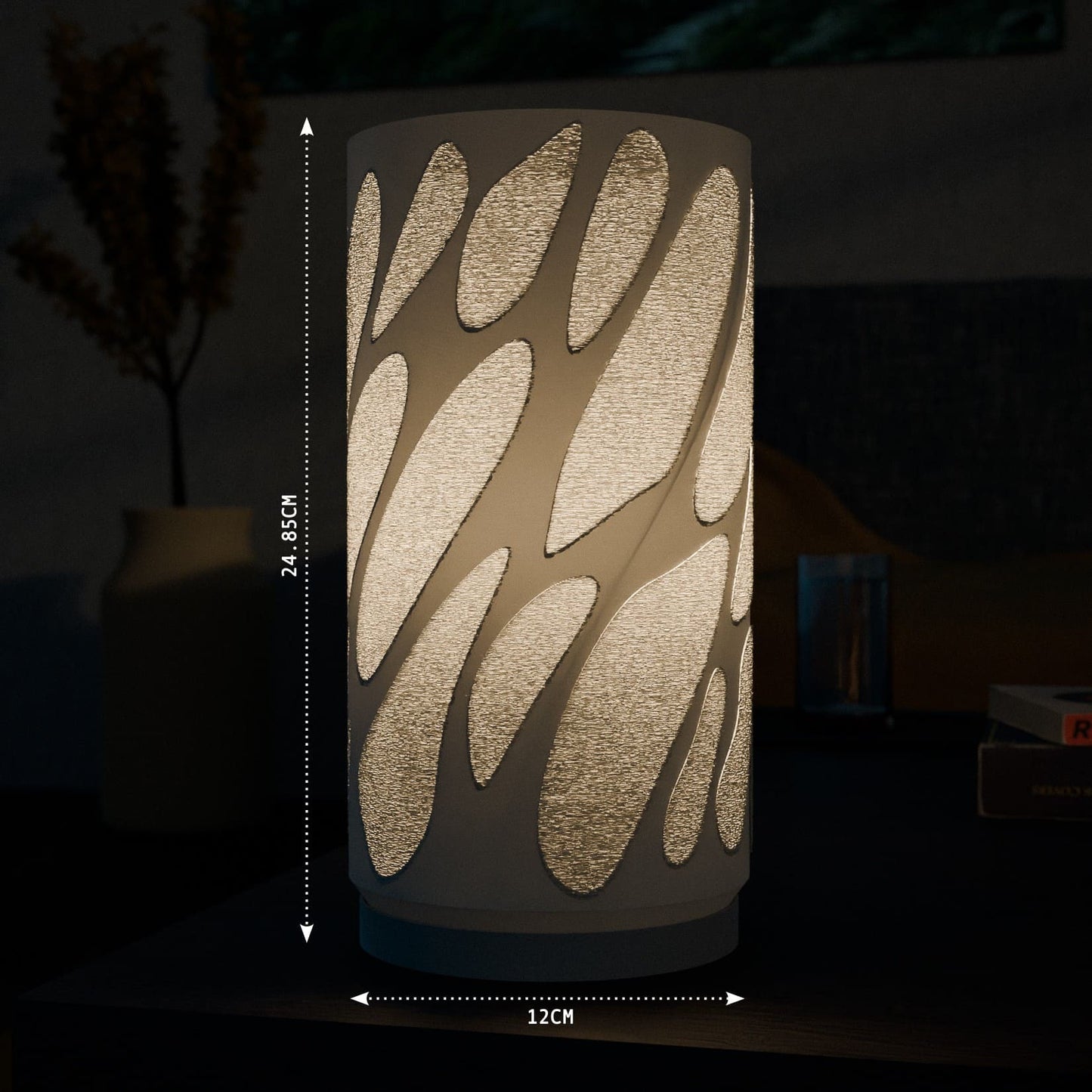 Ambar Table Lamp - Sculptural Ambient Light Accent by Peace N Joy for Contemporary Homes