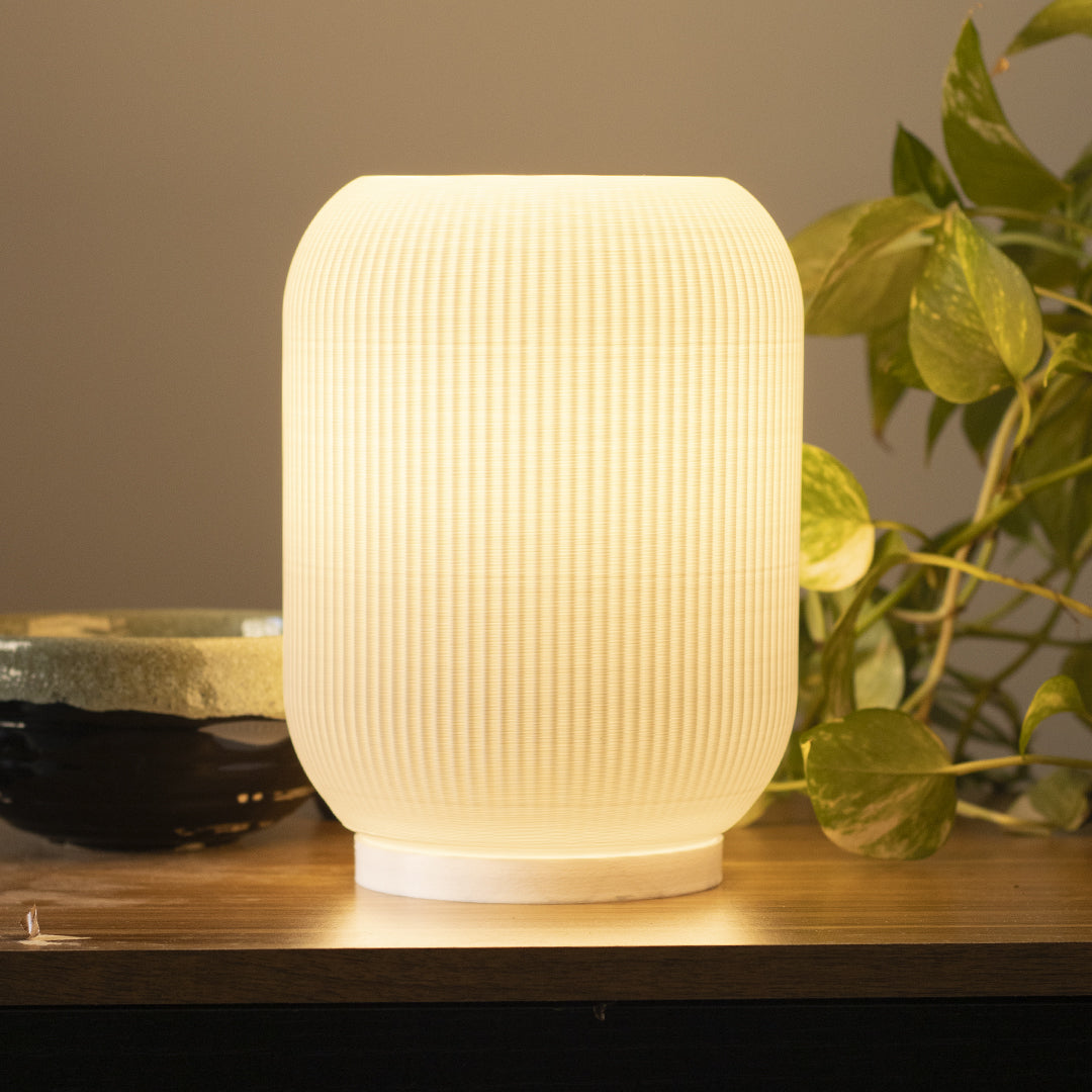 Peace N Joy Sophie Lampshade - Modern Ribbed Table Lamp Cover | Elegant Minimalist Home Lighting Accent