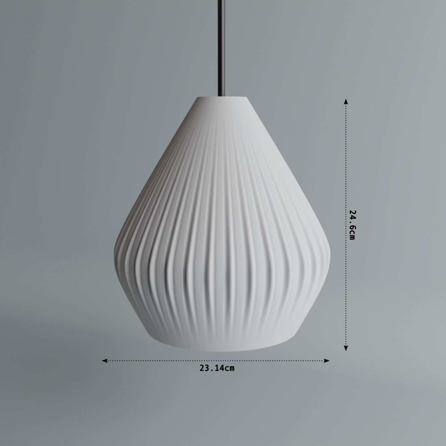 Bell Pendant Lamp by Peace N Joy - Modern Luxury Ribbed Ceiling Light