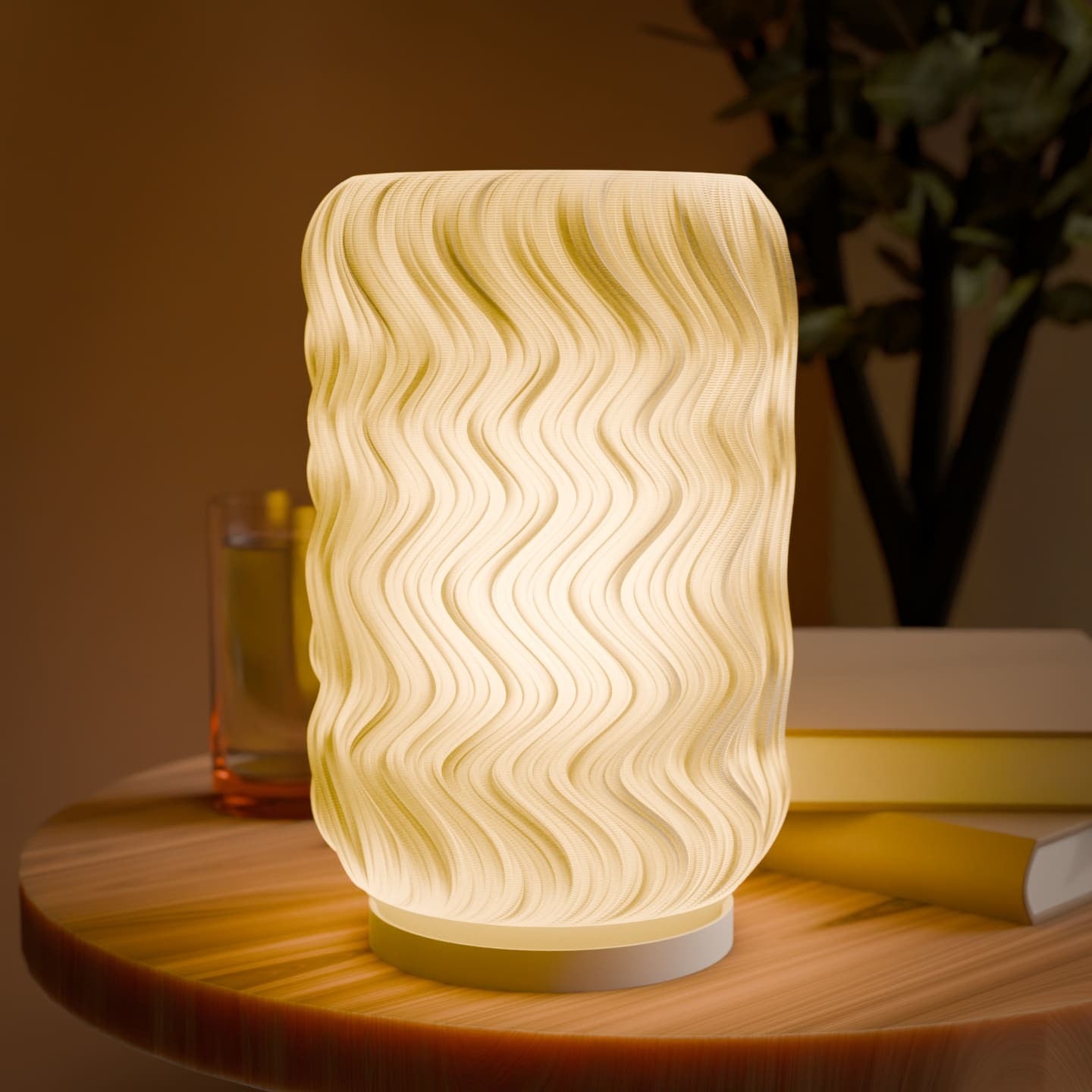 Tide Luxury Lampshade by Peace N Joy - Soft Wave Texture Ambient Lamp for Bedroom & Living Space