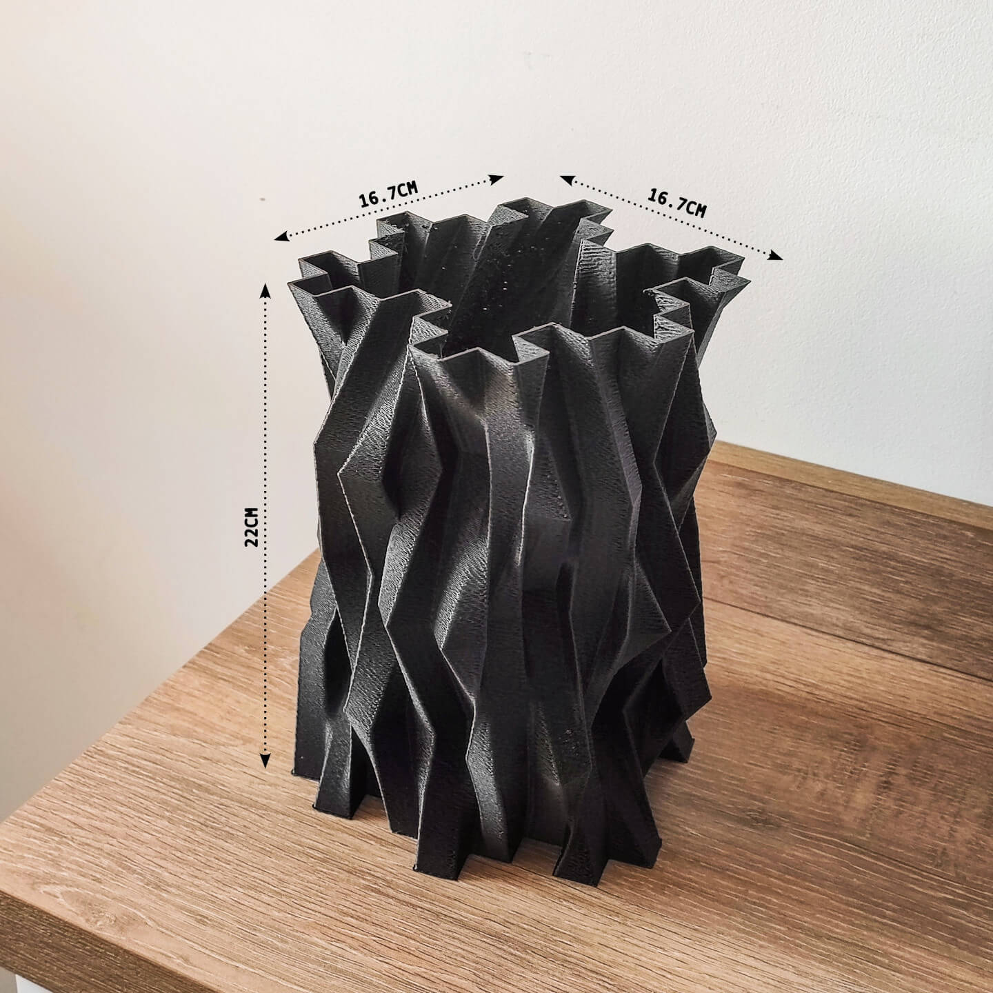 Peace N Joy MATERIA NEGRA VASE - Sculptural Black Decorative Vase for Modern Interiors