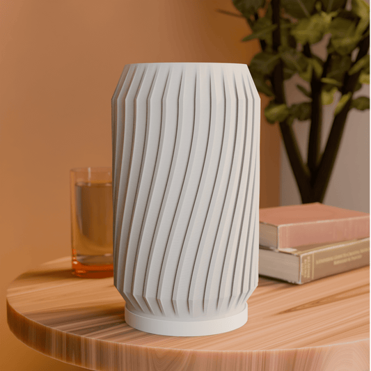 Modern Twist Lamp - Luxury Sculptural Table Light by Peace N Joy for Contemporary Interiors