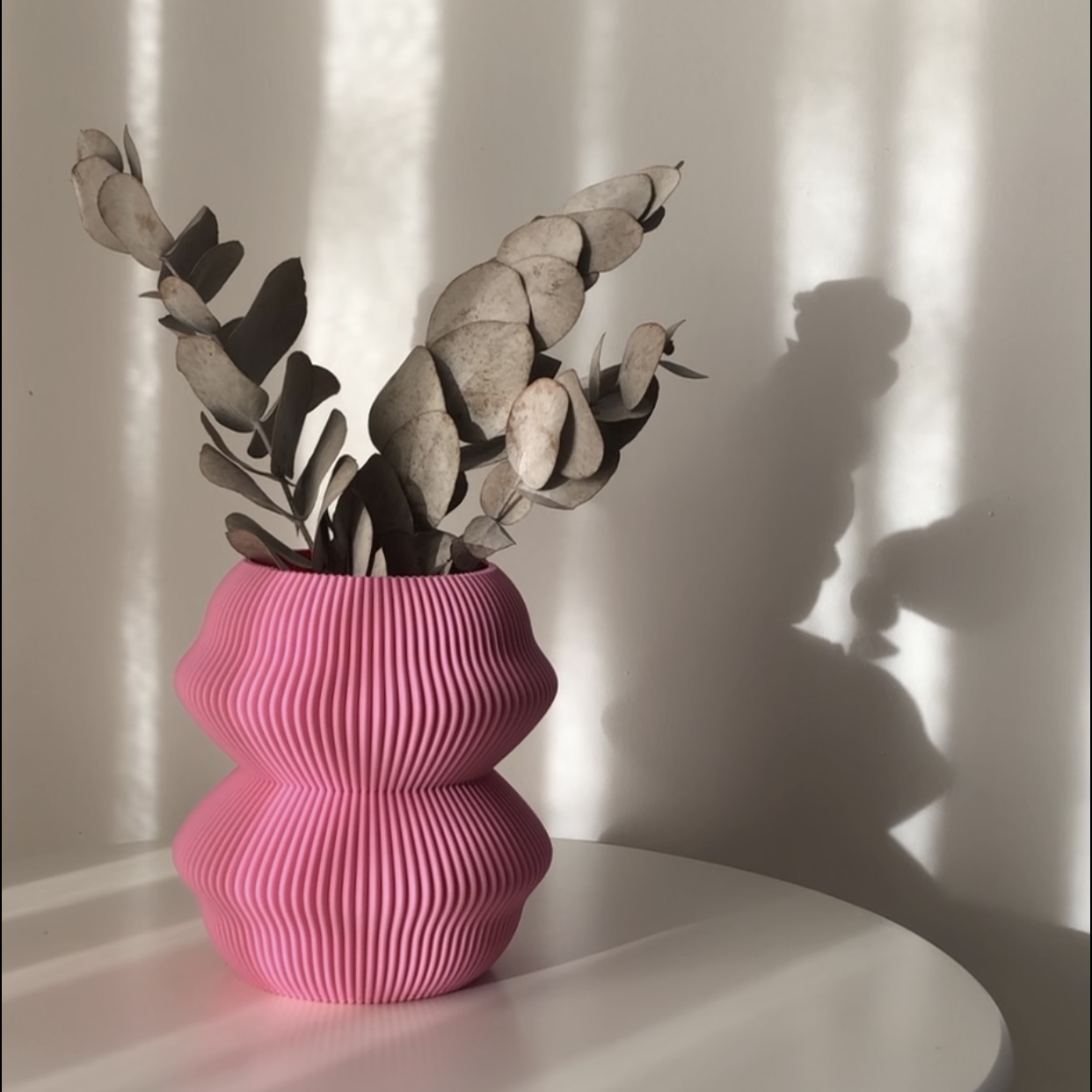 Peace N Joy MICONOS POT - Sculptural Modern Planter with Ribbed Texture | Luxury Minimalist Home Decor Accent