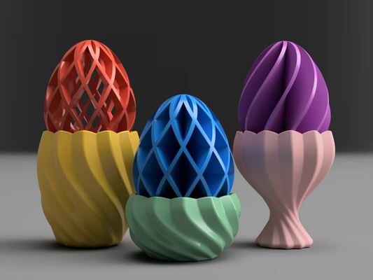 Peace N Joy Elegant Egg Cup Holder Set of 3 - Decorative Stand for Easter & Home Decor