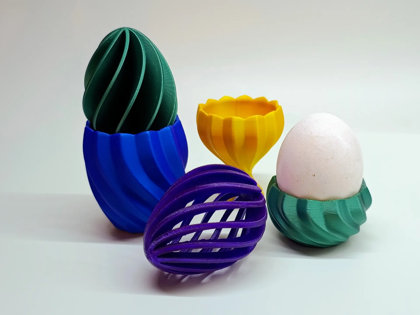 Peace N Joy Elegant Egg Cup Holder Set of 3 - Decorative Stand for Easter & Home Decor