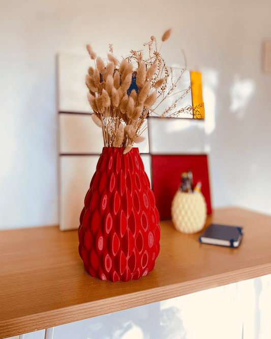 Luxury Sculpted Wavy Vase - Artistic Home Decor Accent Piece by Lunfardo Produced by Peace N Joy
