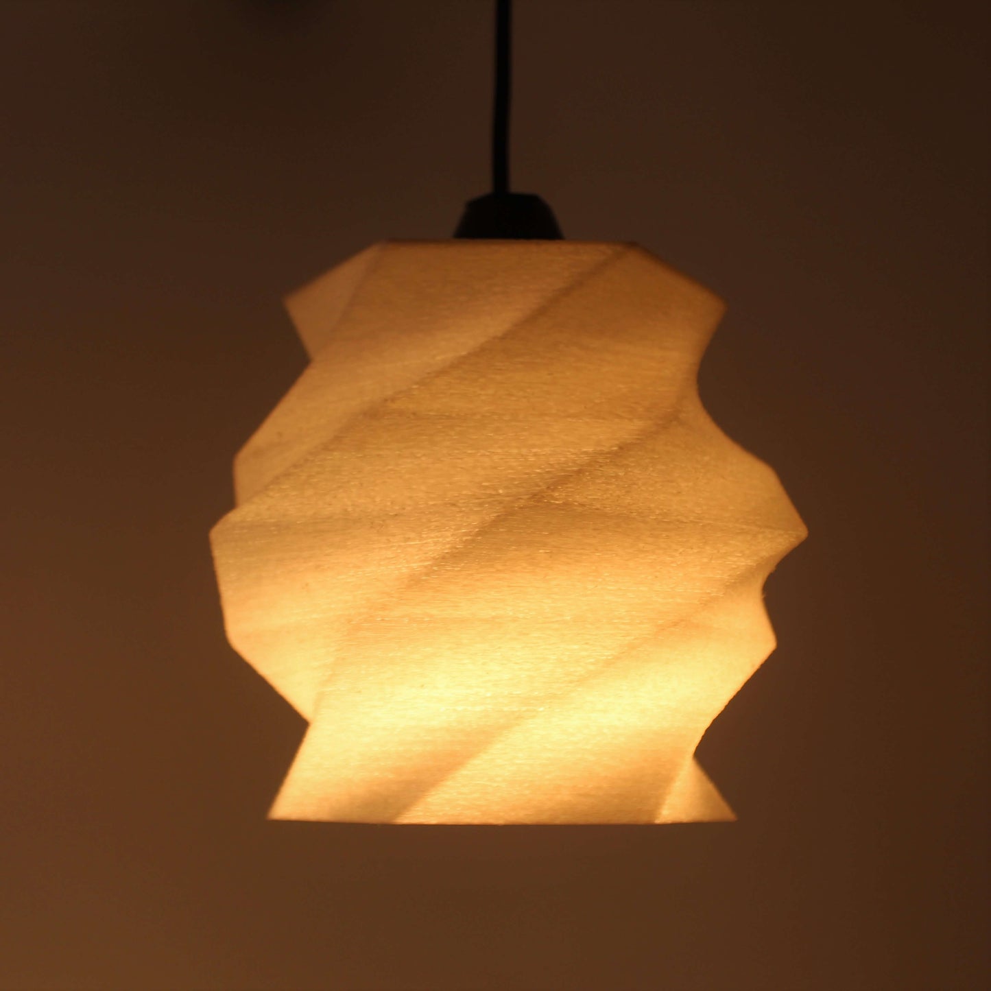 Peace N Joy FLOWING SHADE LS Modern Pendant Lamp - Sculptural Twisted Lampshade for Elegant Ambient Lighting