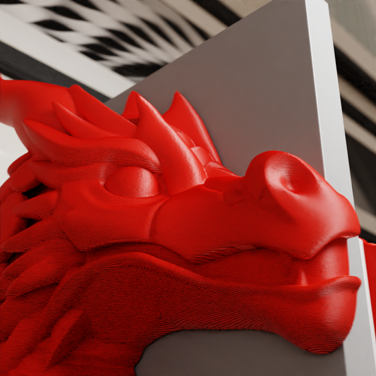 Peace N Joy Luxury Dragon Book Holder - Sculpted Dual-Head Red Dragon Bookend Set - Fantasy-Inspired Shelf Decor - Mythical Home Library Accent  - Designed by HiveCollab