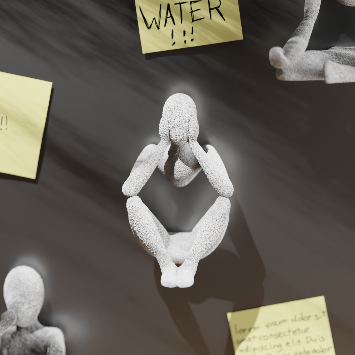 Peace N Joy Nobody Magnets | Luxury Abstract Fridge Magnets for Home & Office Decor | Modern Minimalist Magnetic Figures - Set of 3