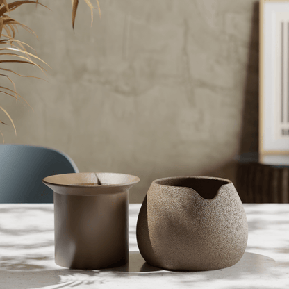 Peace N Joy AquaFlora Self-Watering Planter - Modern Two-Piece Design with Hidden Reservoir for Effortless Plant Care