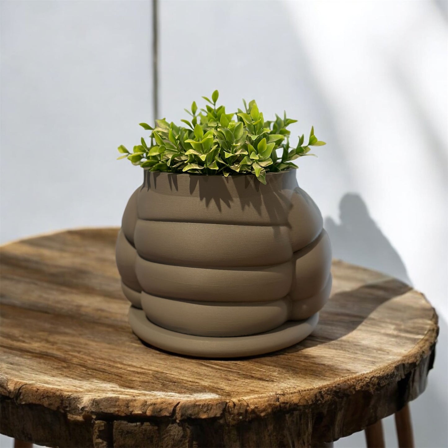 Peace N Joy - Inflated Jacket Planter Pot | Unique Puffer-Inspired Modern Indoor Plant Holder for Home & Office Decor