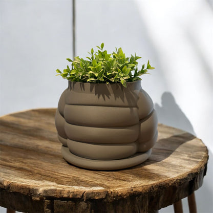 Peace N Joy - Inflated Jacket Planter Pot | Unique Puffer-Inspired Modern Indoor Plant Holder for Home & Office Decor
