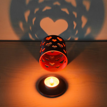 Peace N Joy Light of Love – Set of 2 Romantic Tealight Holders with Heart Shadows for Couples & Special Occasions