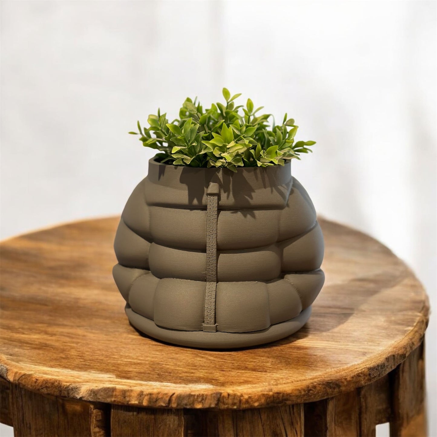 Peace N Joy - Inflated Jacket Planter Pot | Unique Puffer-Inspired Modern Indoor Plant Holder for Home & Office Decor