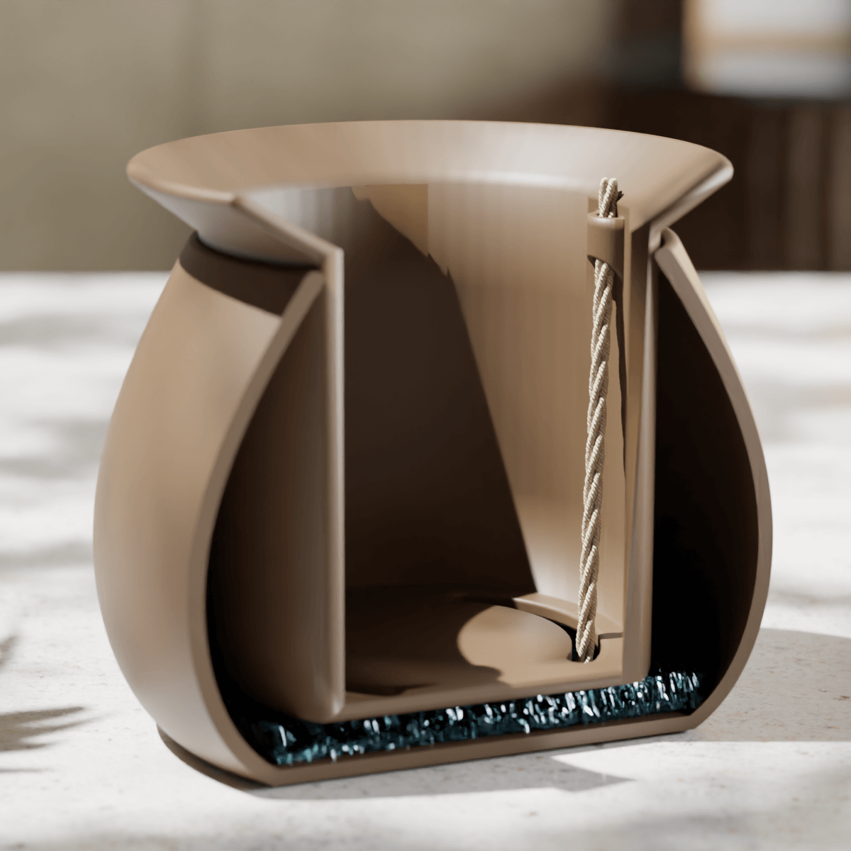 Peace N Joy AquaFlora Self-Watering Planter - Modern Two-Piece Design with Hidden Reservoir for Effortless Plant Care