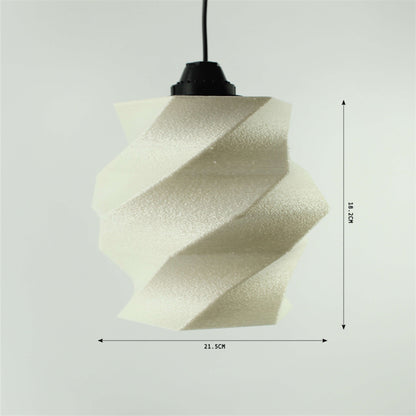 Peace N Joy FLOWING SHADE LS Modern Pendant Lamp - Sculptural Twisted Lampshade for Elegant Ambient Lighting