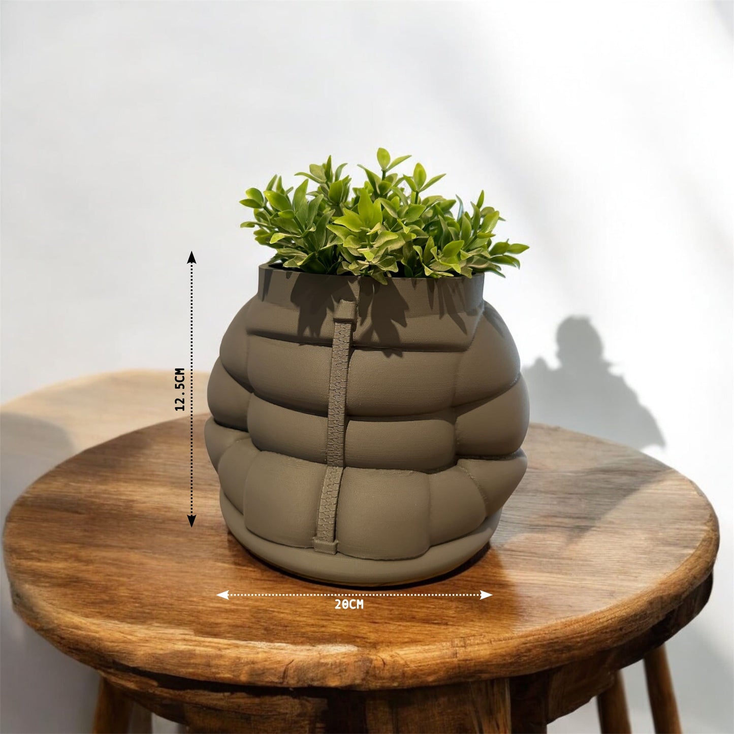 Peace N Joy - Inflated Jacket Planter Pot | Unique Puffer-Inspired Modern Indoor Plant Holder for Home & Office Decor