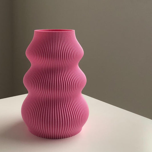 Peace N Joy ISLA VASE - Modern Sculptural Vase with Flowing Wave Design | Luxury Minimalist Home Decor Accent