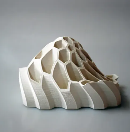 Peace N Joy Modern Geometric Pen & Pencil Holder - Unique Desk Organizer for Home & Office - White