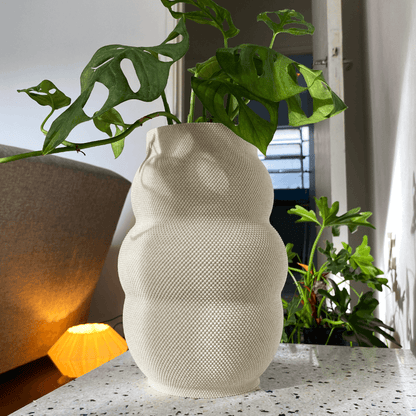 Peace N Joy ROLO VASE RippleMesh - Modern Sculptural Textured Vase