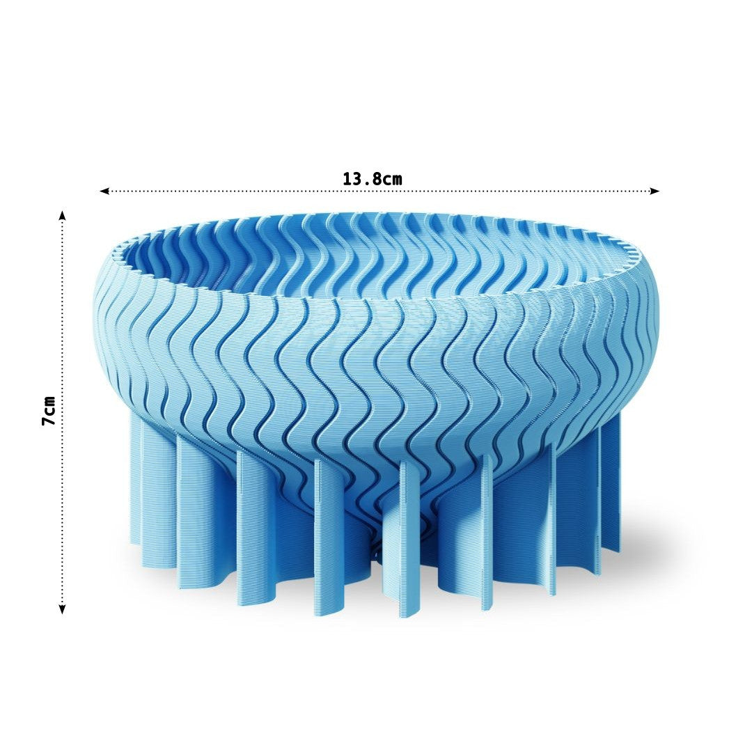 Peace N Joy Jellyfish Plate - Designer Table Art Bowl by Kowafatcompany - Sculptural Home Decor & Serving Dish in Oceanic Blue