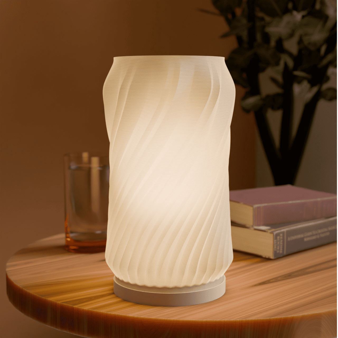 Peace N Joy Minimalist Spiral Lamp - Elegant Ambient Table Light for Modern Interiors