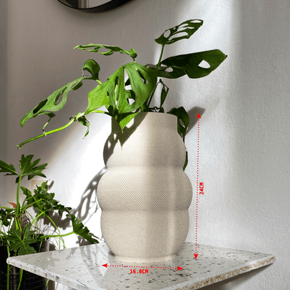 Peace N Joy ROLO VASE RippleMesh - Modern Sculptural Textured Vase