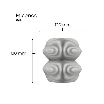 Peace N Joy MICONOS POT - Sculptural Modern Planter with Ribbed Texture | Luxury Minimalist Home Decor Accent