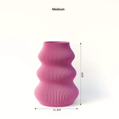 Peace N Joy ISLA VASE - Modern Sculptural Vase with Flowing Wave Design | Luxury Minimalist Home Decor Accent